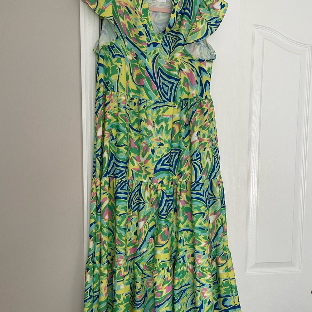 Vibrant Blue and Yellow Dress by Sunday Up